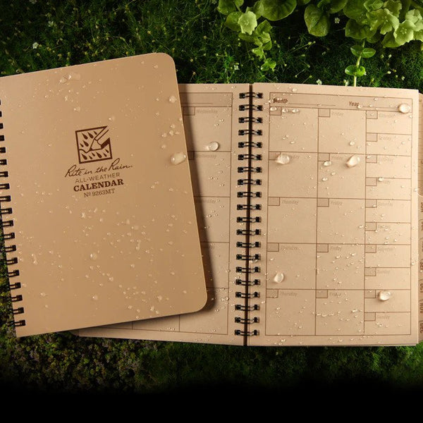 Rite In The Rain waterproof calendar open to show page content