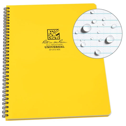 All weather universal notebook on a white background