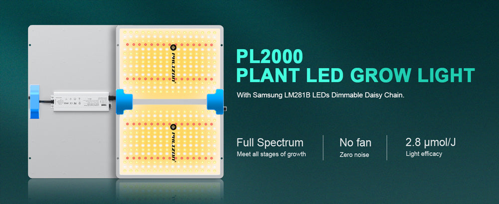 PHLIZON PL-2000 200W  Full-spectrum Dimmable QB LED Grow Light with Samsung 281B LED