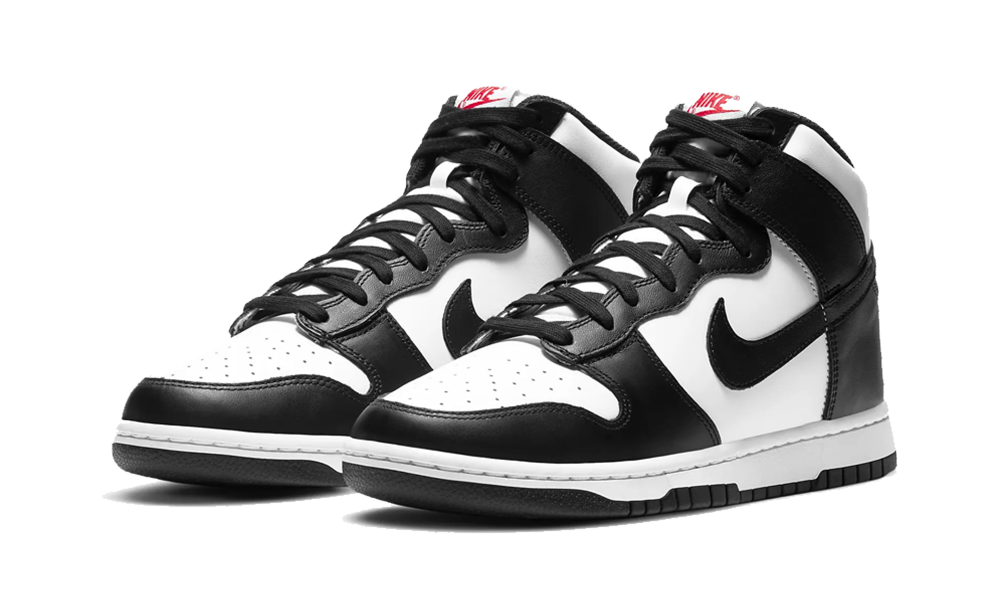 dunk mid black and white