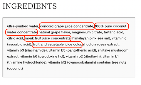 barcode drink ingredients