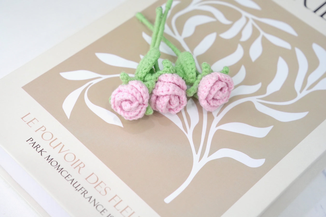 Image of Crochet Small Bubble Rose Applique Pattern