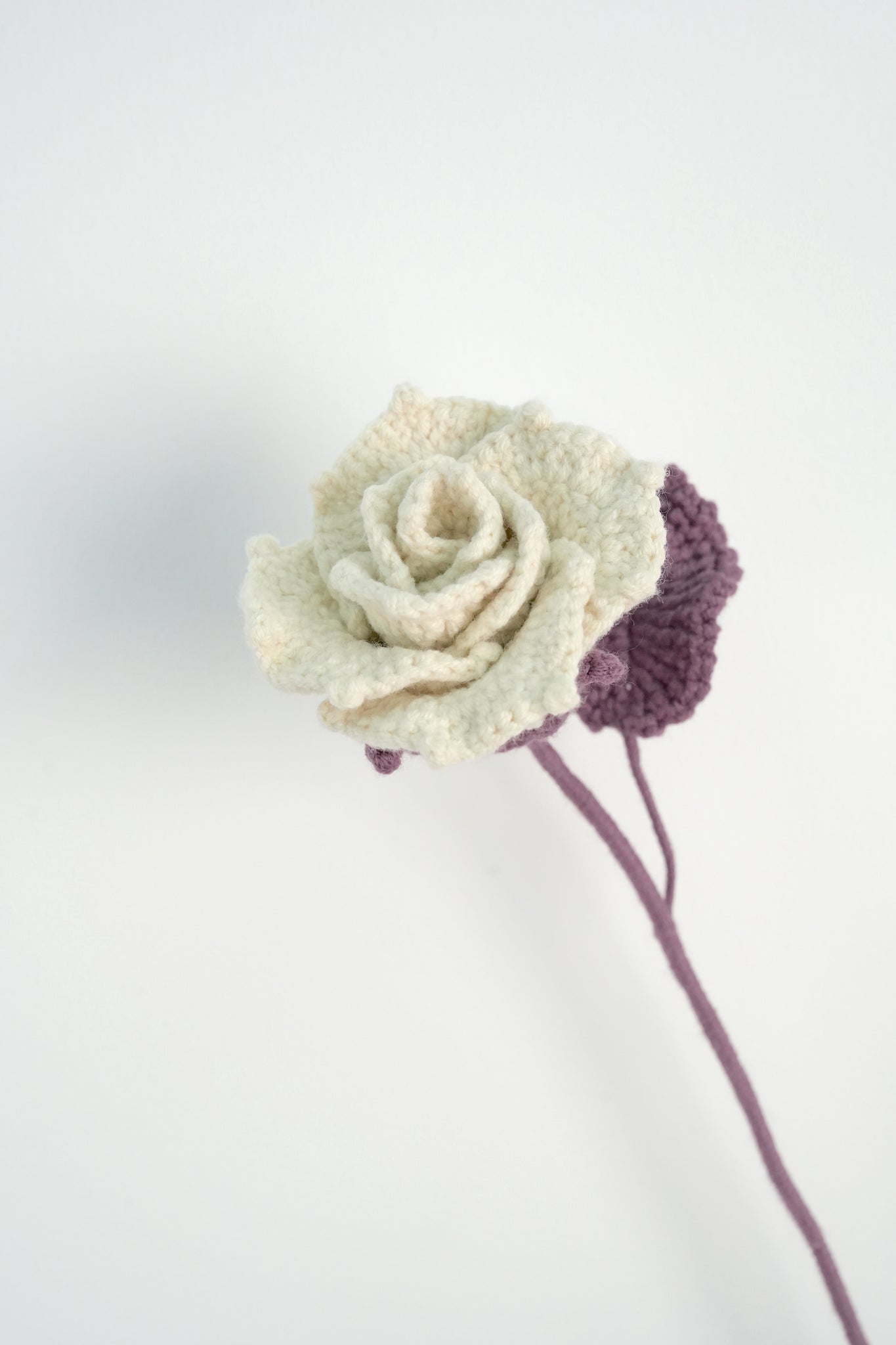 Crochet Cappuccino Rose Flower