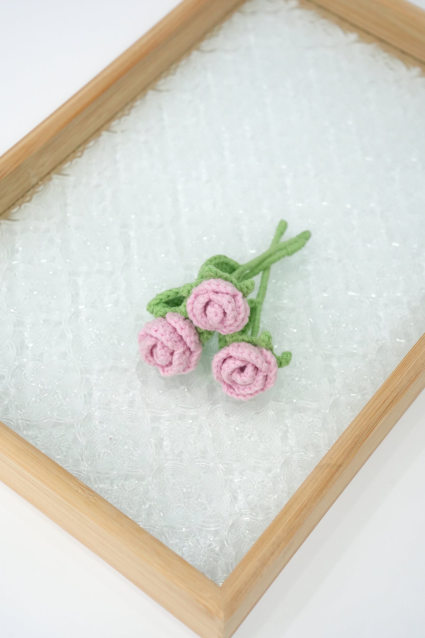 Details of Small Bubble Rose Applique Crochet Pattern