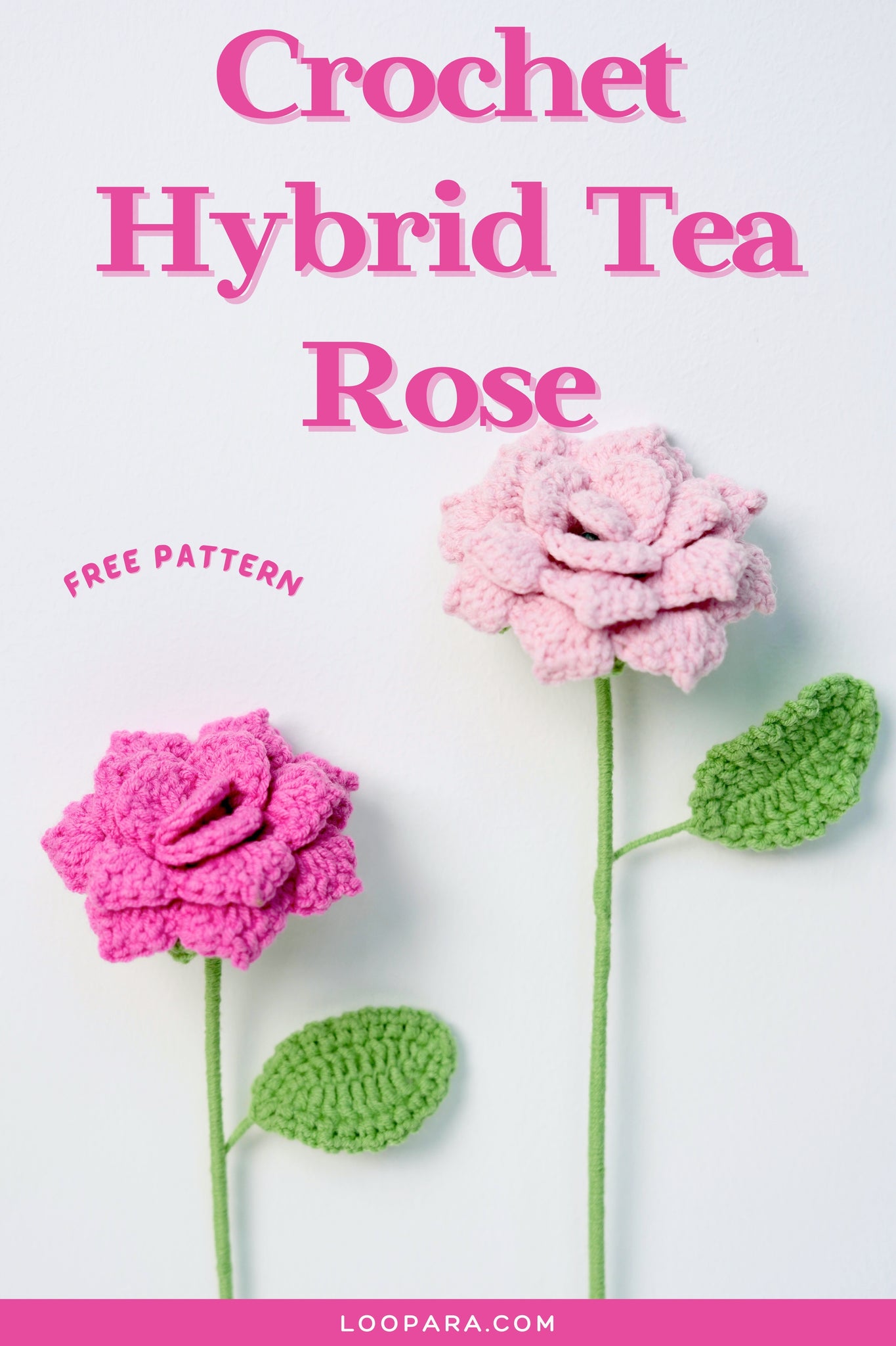 How to Crochet Hybrid Tea Rose Flower-pin1