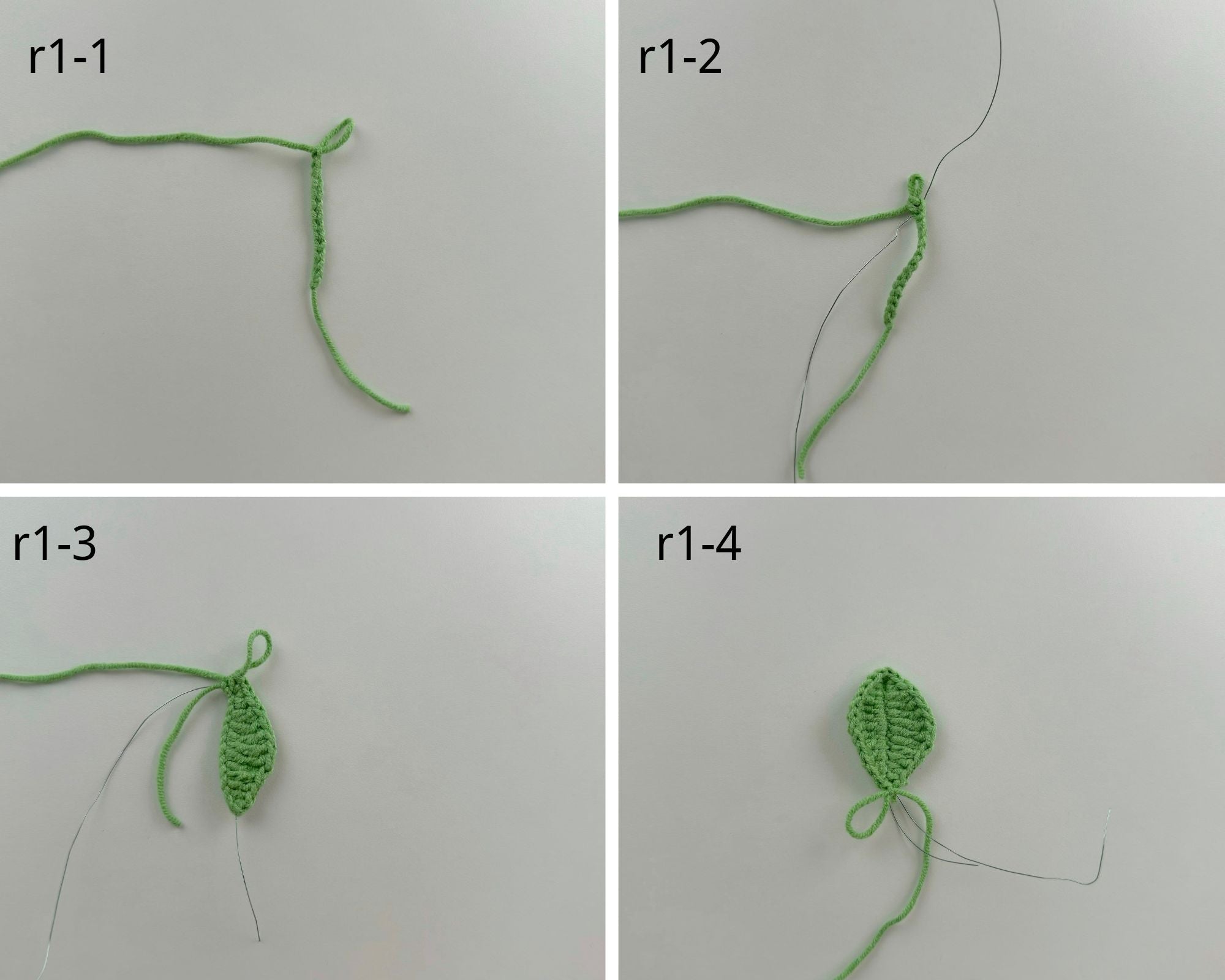 How to Crochet a Large Leaf -r1