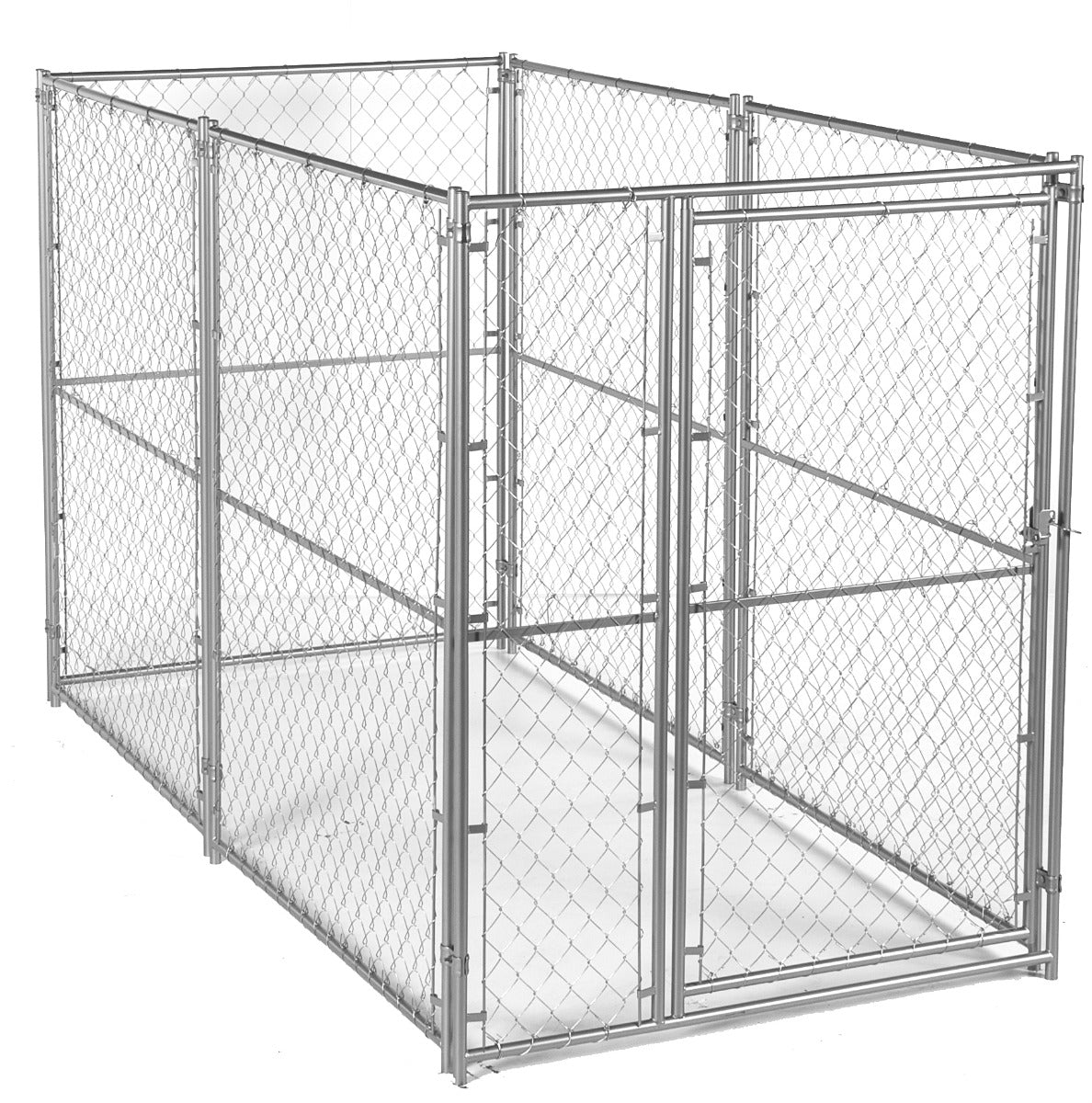 Lucky Dog® 5’ x 10’ x 6’ Chain Link Kennel DIY Kit Villa Plus