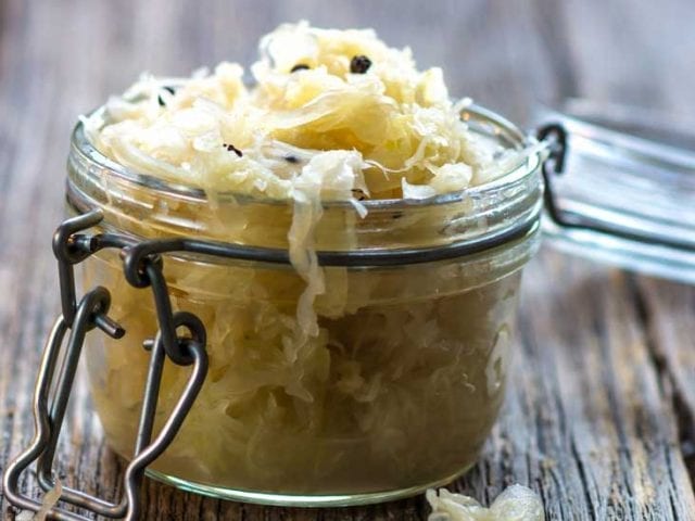 Pot of sauerkraut