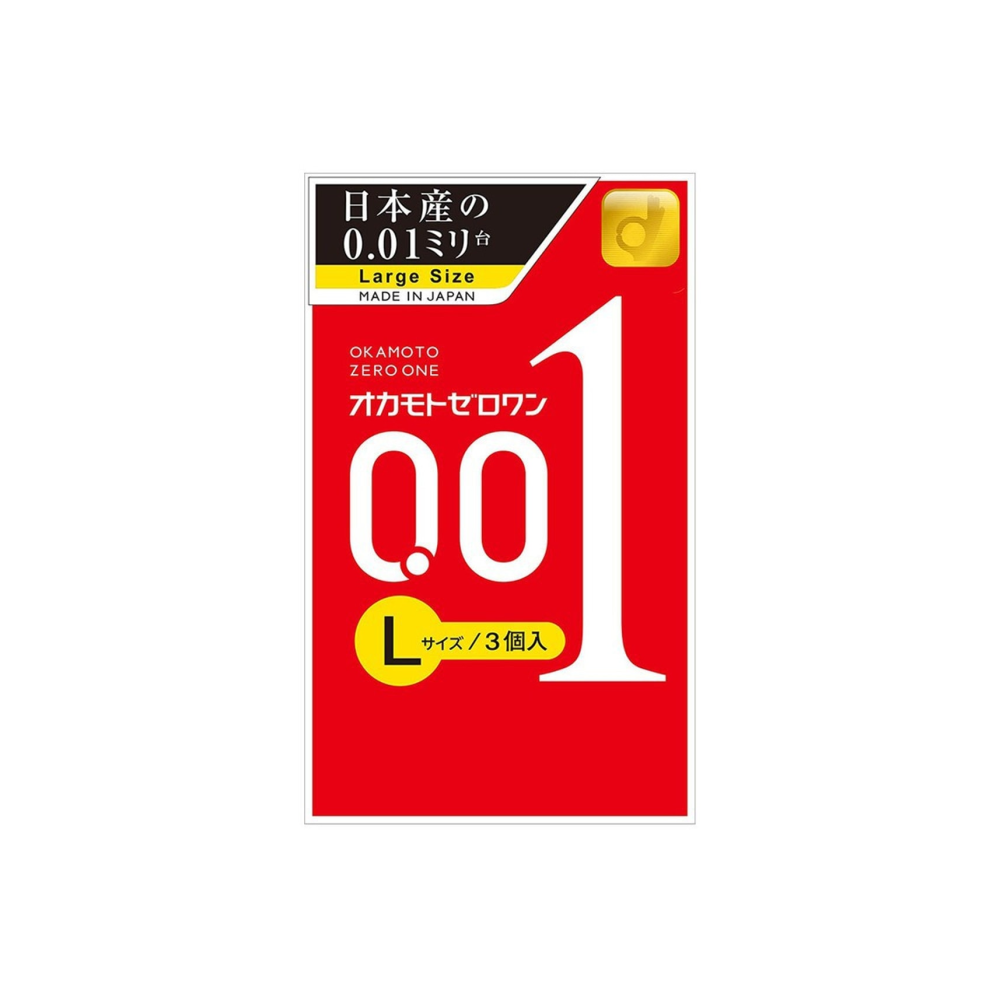 JAPAN OKAMOTO 001 Original Package 0.01mm Condoms Large Size 3 Piece ...