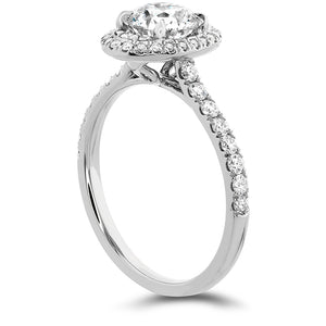 0.48 ctw. Juliette Oval Halo Diamond Engagement Ring in Platinum