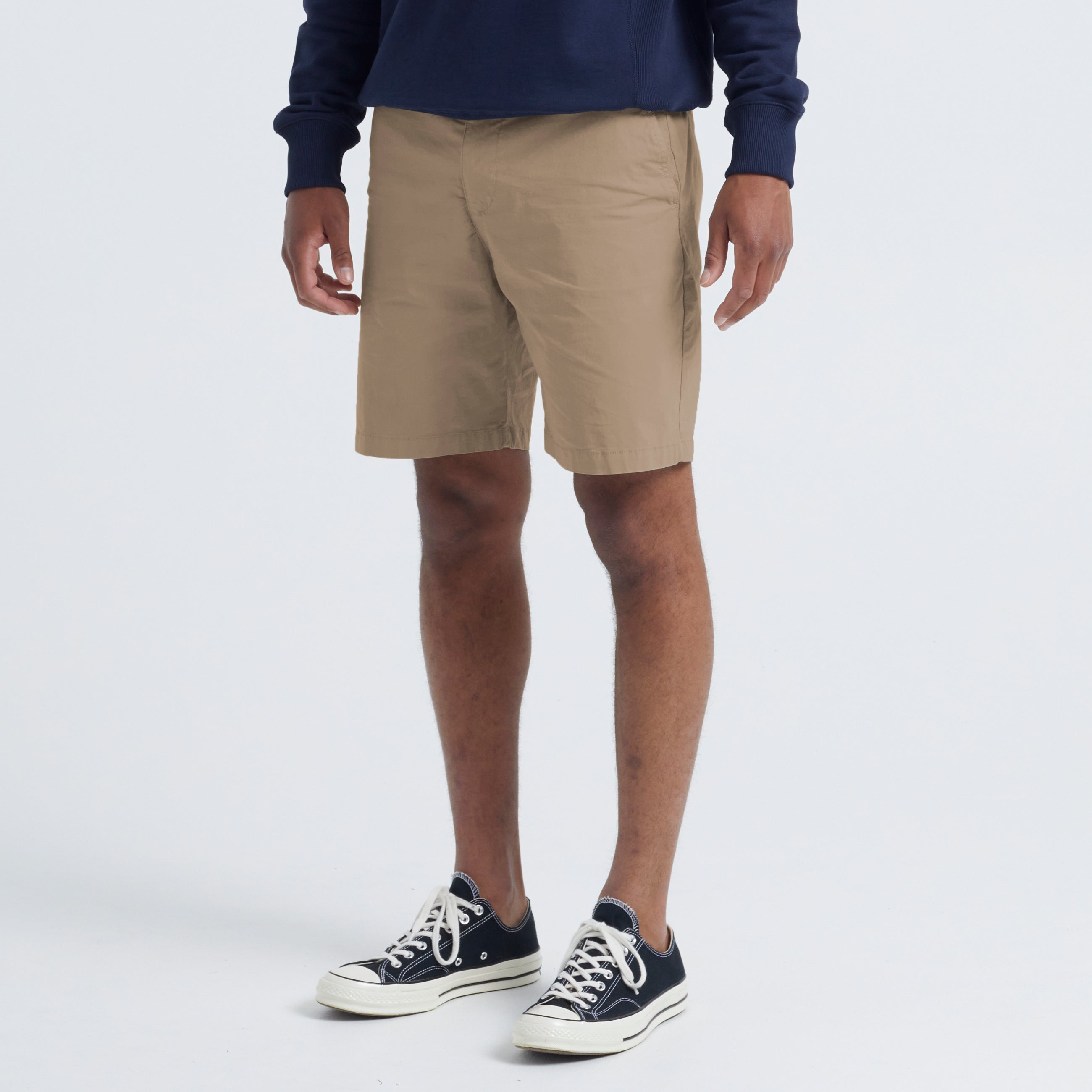 Se Gideon Light Cotton Shorts - Khaki - M / Khaki hos bygarmentmakers.dk