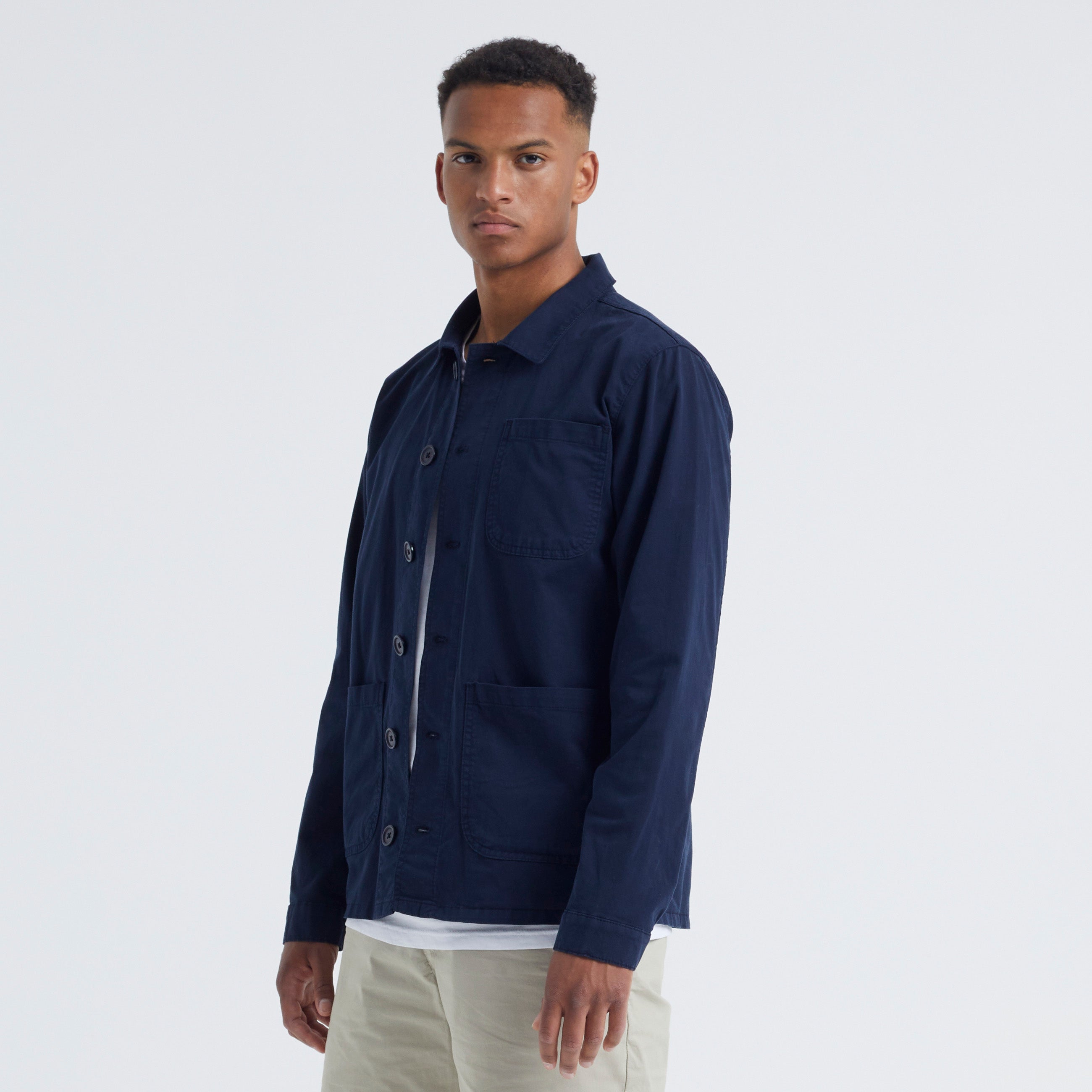 Se The Organic Workwear Jacket GOTS - Navy Blazer - M hos bygarmentmakers.dk