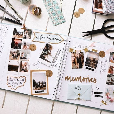 creative scrapbook layout idea for travel memories