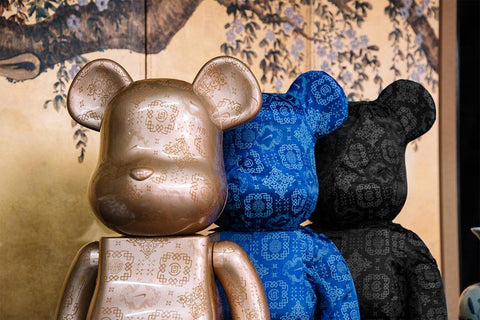 Bearbrick x CLOT x Nike 100% & 400% Set Royale University Blue Silk - US