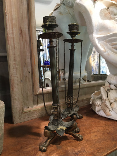 Antique Pair of Italian Brevettato Style Five Arm Baroque Candelabras – The  French Cottage