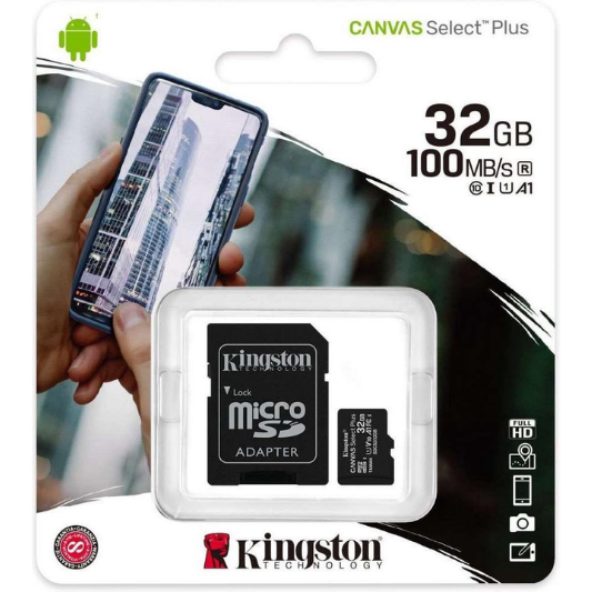 Slovenië Zenuw Broer Kingston Micro SD kaart 32 GB + SD Adapter - Fooniq.nl