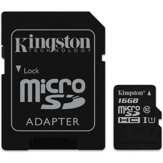 bed trolleybus subtiel Kingston Micro SD kaart 16 GB + SD Adapter - Fooniq.nl