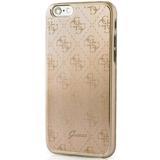 Achtervoegsel Sluipmoordenaar Bezem Guess Hard Hoesje Apple iPhone 6/6S Aluminium Gold - Fooniq.nl