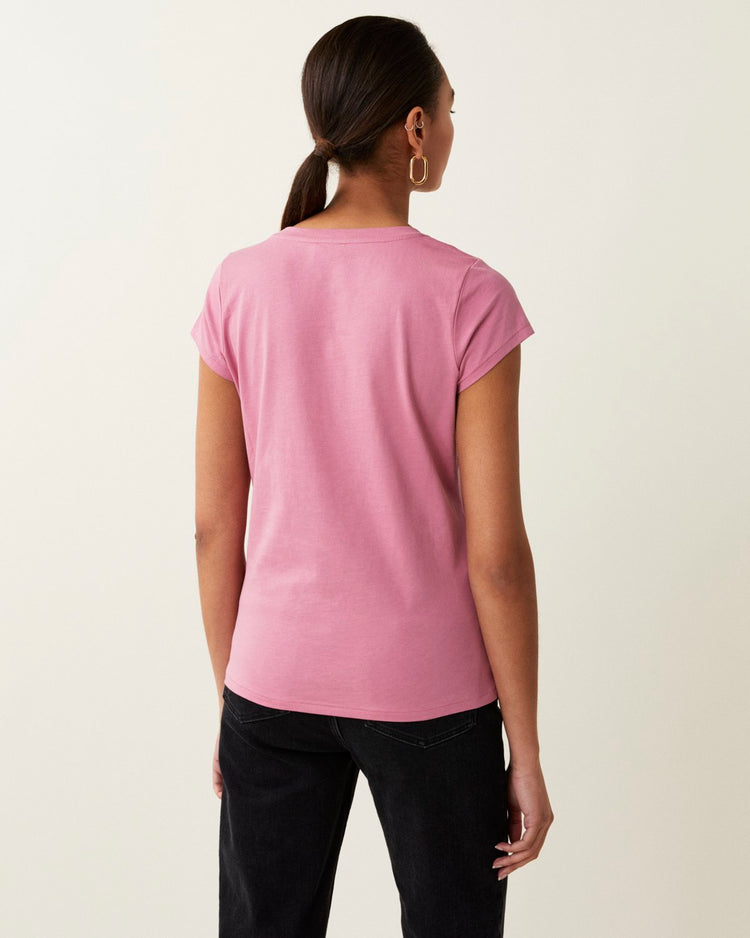 pink t shirt back