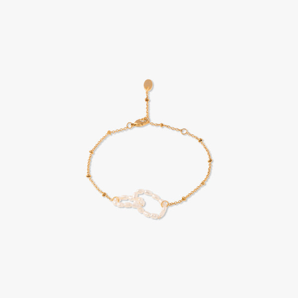 Delicate Pearl And Gold Bean Bracelet – 「NOBRANDS」