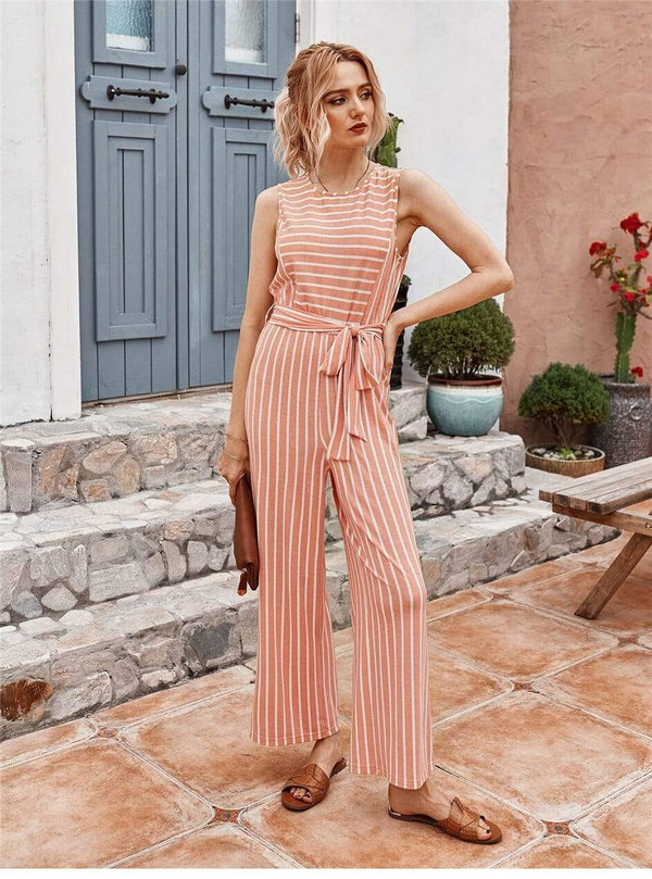 salmon color jumpsuit