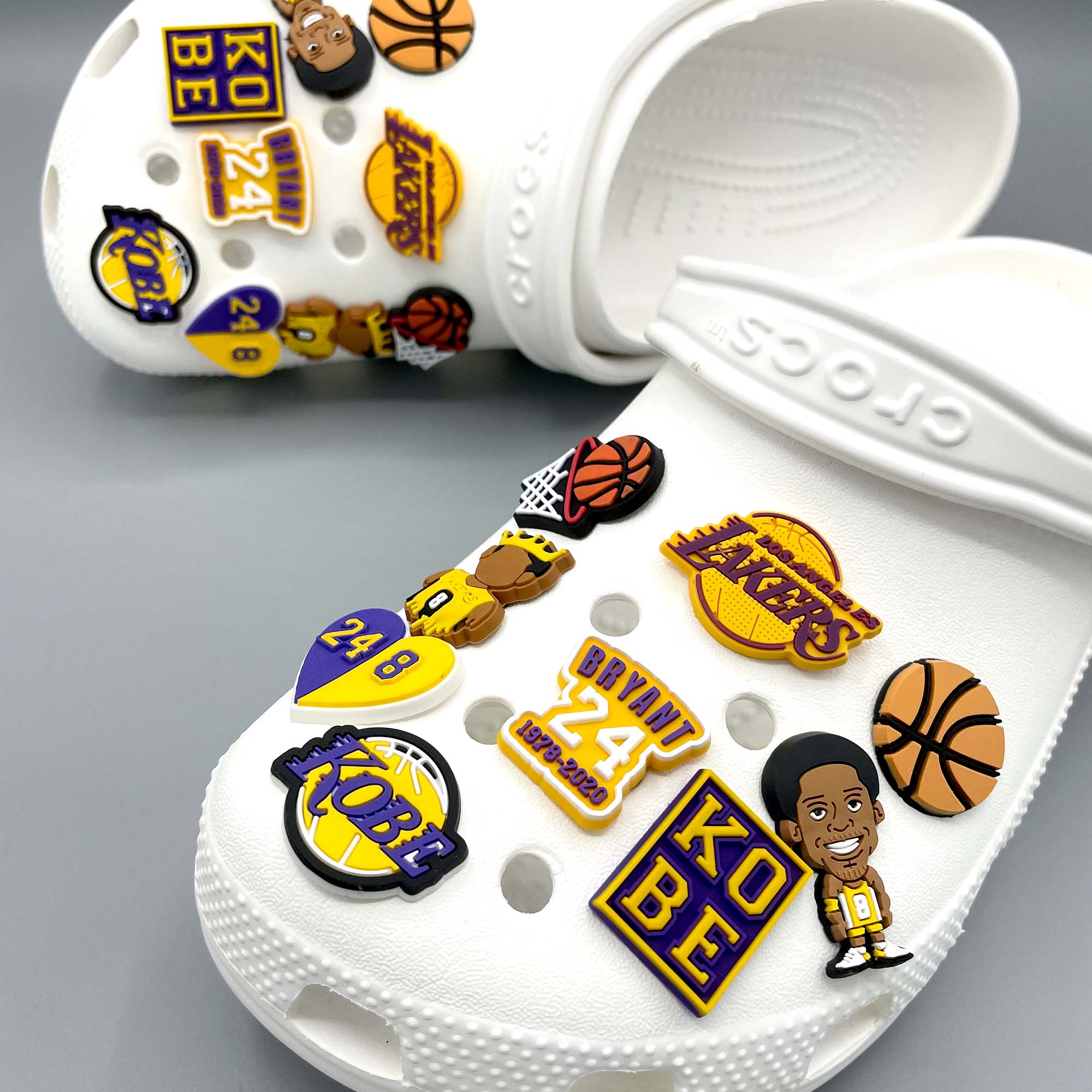 lakers croc charms