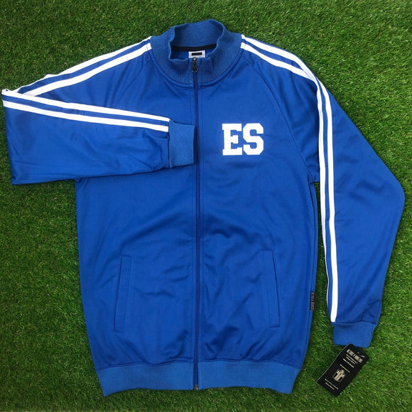 El Salvador, Men's Retro Soccer Jacket, 1982 LS Blue – nostalgiacf