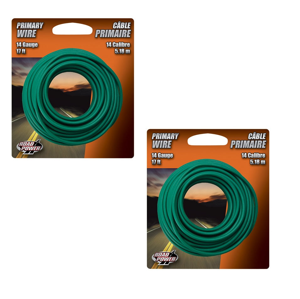 Coleman #56421933 17 ft. 14 Ga. Cable Wire Green ~ 2-Pack