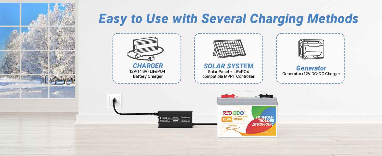 Redodo-12V-100Ah-lithium-battery-3-ways-for-charging