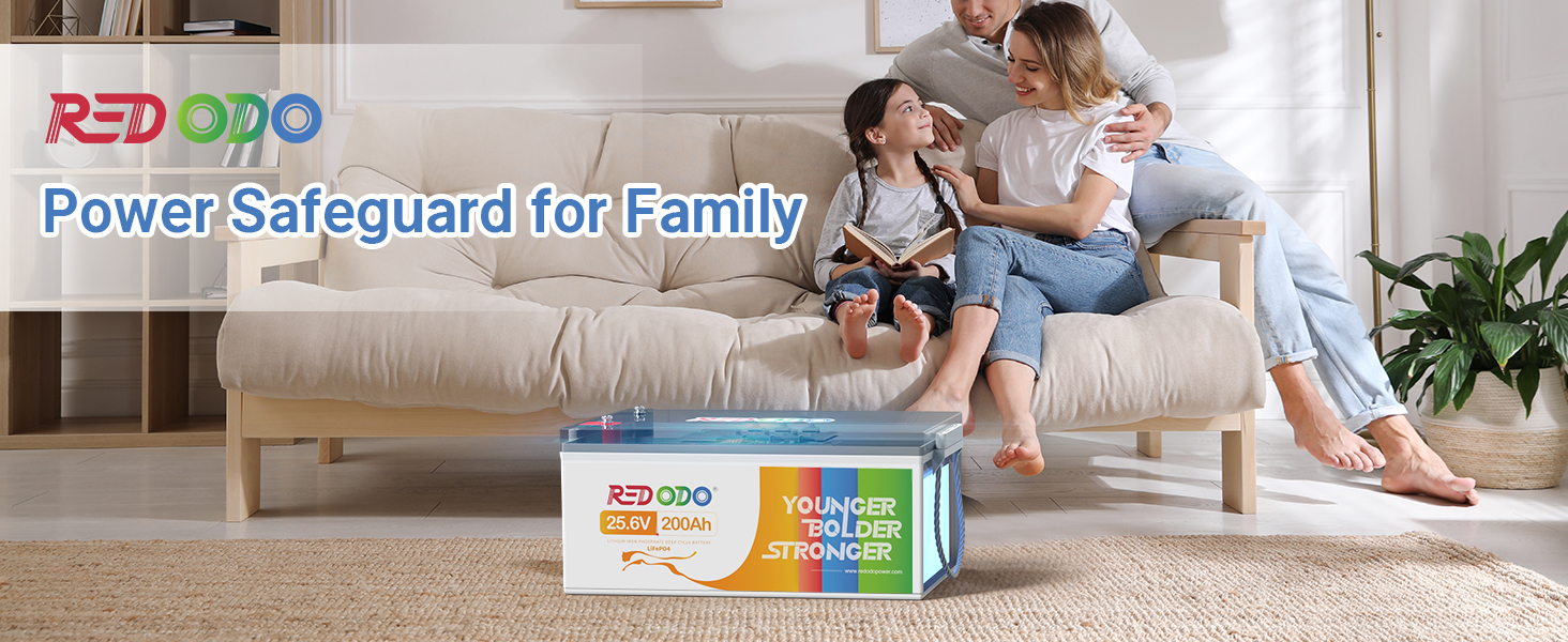 Redodo 24v 200ah lithium battery-Power safeguard for family-1