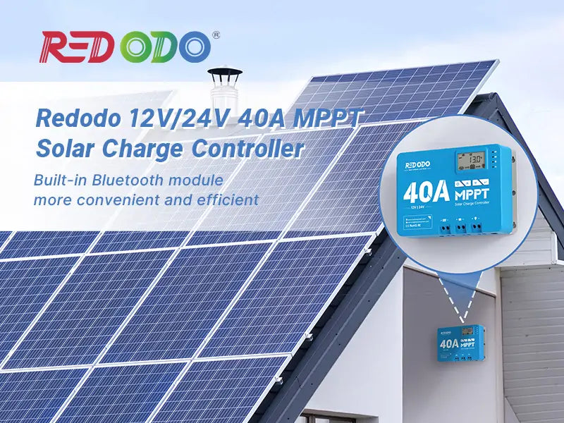 Redodo 40 Amp MPPT 12V24V Auto DC Input Solar Charge Controller
