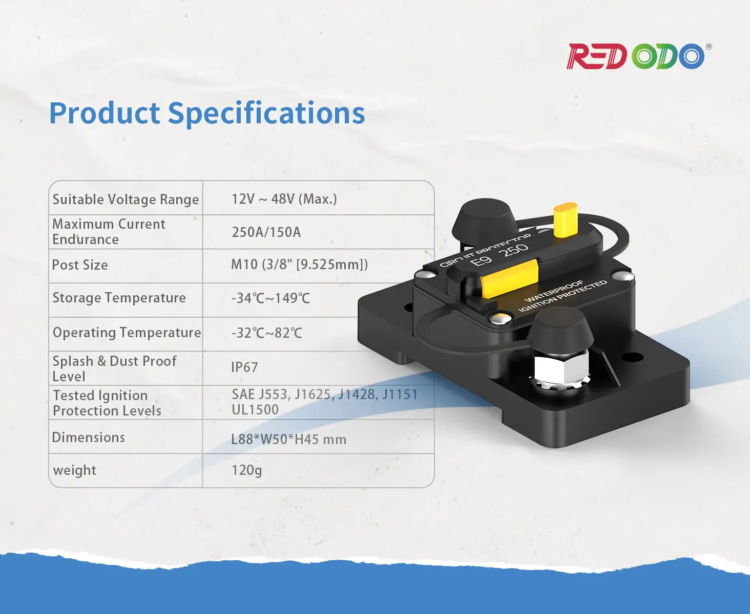 Redodo Switchable  250A Circuit Breaker