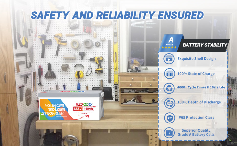 Redodo 12.8V 400Ah 4000+ deep cycle battery 12V 