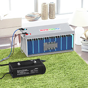 Redodo 12V 400Ah lithium battery with charger