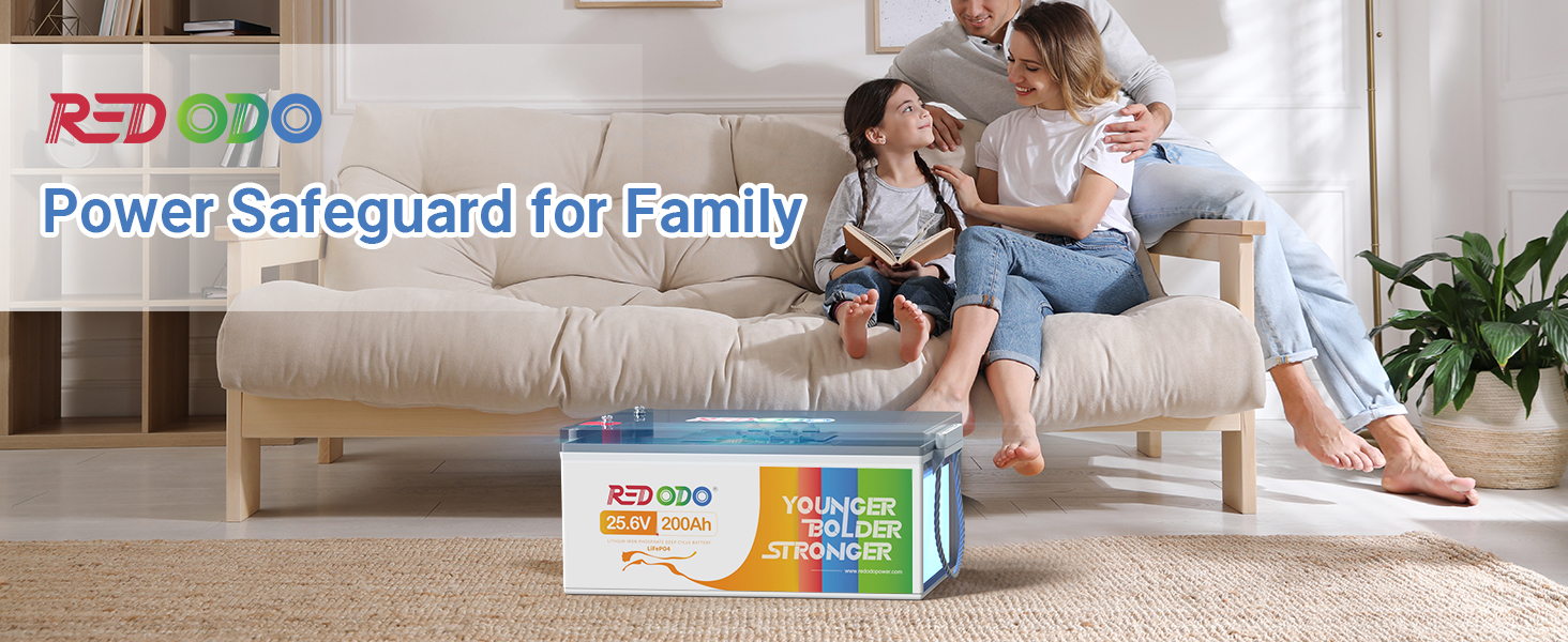 Redodo 24v 200ah lithium battery-Power safeguard for family