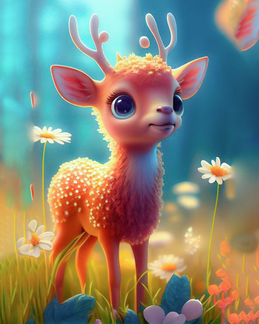 Cute Deer Diamond painting kit – All Diamond Painting Art