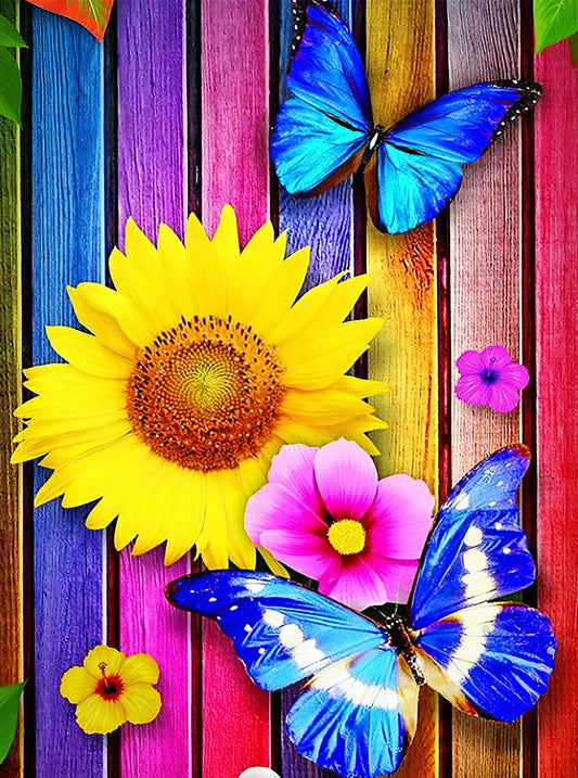 Sunflower Butterfly Diamond Art Kit – Best Diamond Paintings