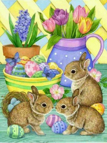 Bunny Easter Diamond Painting – All Diamond Painting Art