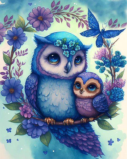 MULTICOLOR OWL Diamond Painting Kit – DAZZLE CRAFTER