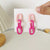 New Simple Solid color Acrylic Chain Drop Earrings For Woman Fashion Korean exaggeration Big earrings Gift Jewelry  2022