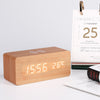 Wooden Electric Alarm Clock with Wireless Charging Pad Living Simply House