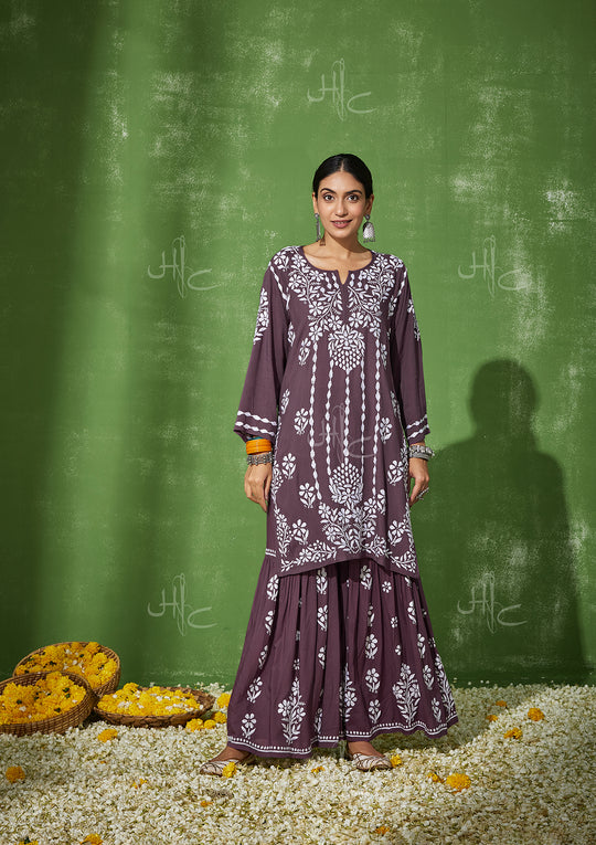 Beautiful Cotton Kurti with gheredar plazo. | Kurti designs, Long kurti  designs, Cotton kurti designs
