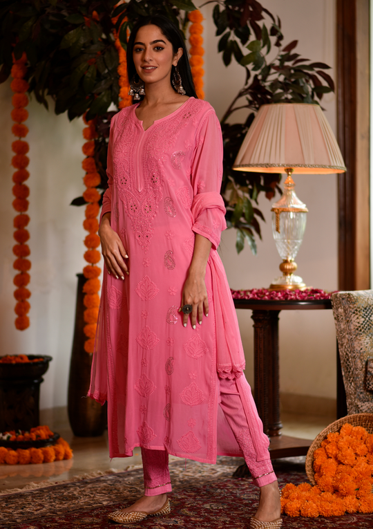 Pink Kurtis - Buy Plain, Designer Pink Kurti Online for Women