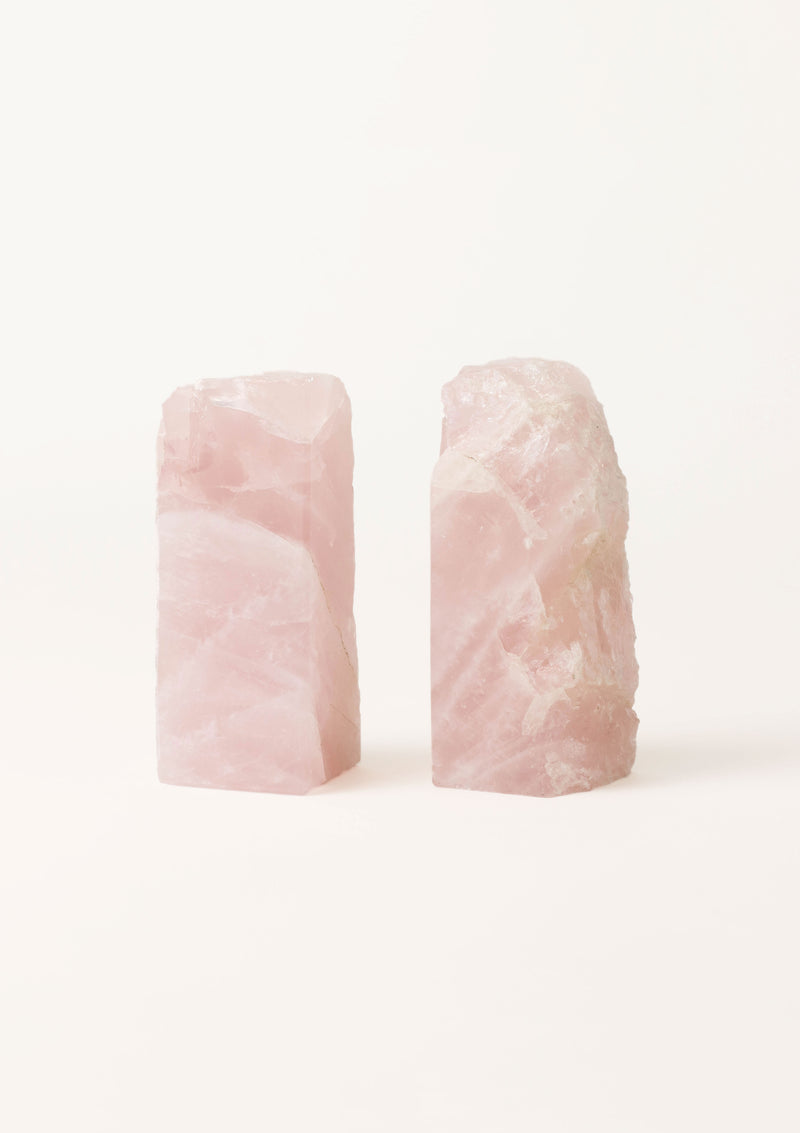 rose quartz book ends