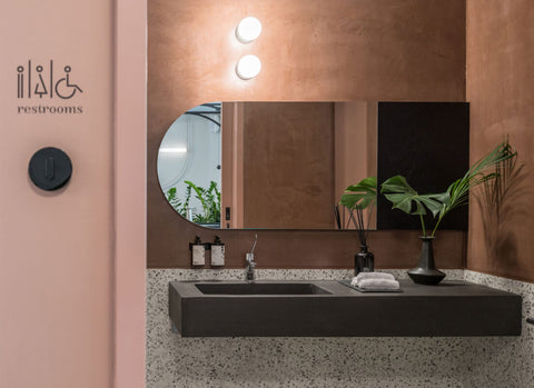 Decoration with oval mirrors bathroom 