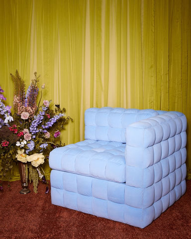 Avant Basic decor yellow wall light blue chair