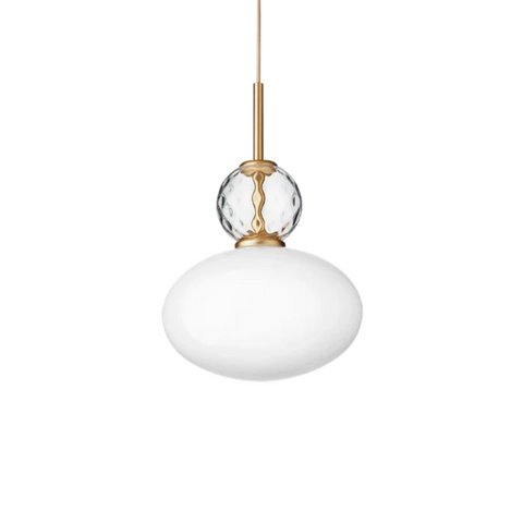 Rizzatto ceiling lamp 32 brass/white/golden glass Ø30x44.8 cm Nuura