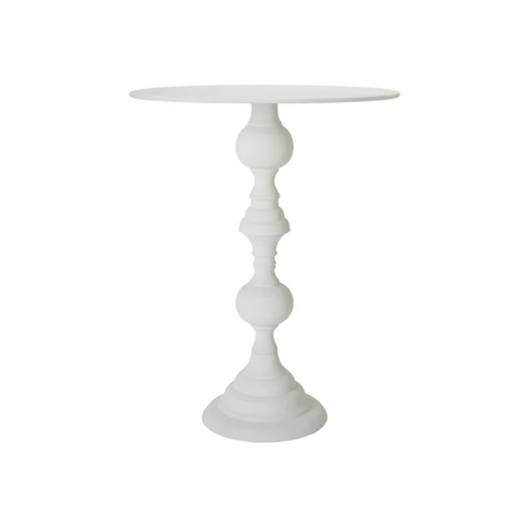 Βοηθητικό Τραπέζι AKHILA L Μεταλλικό Άσπρο 47x61 cm Hintsdeco Collection