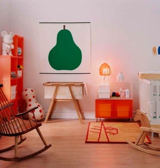 παιδικό δωμάτιο διακόσμηση Ποπ χρώματος