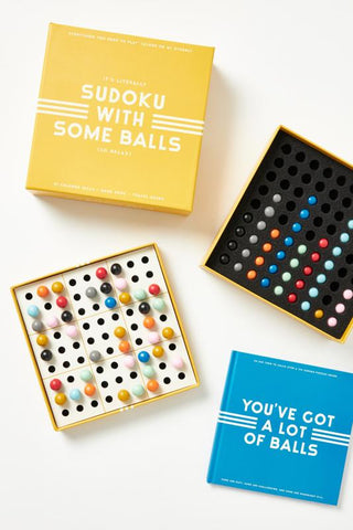 Table Game Sudoku with Some Balls orange 20 × 20 × 7cm cm hintsdeco